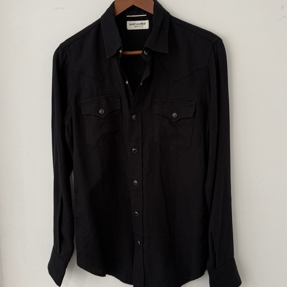 Saint Laurent Other - YSL Saint Laurent Classic Black Button Down Shirt LIKE NEW